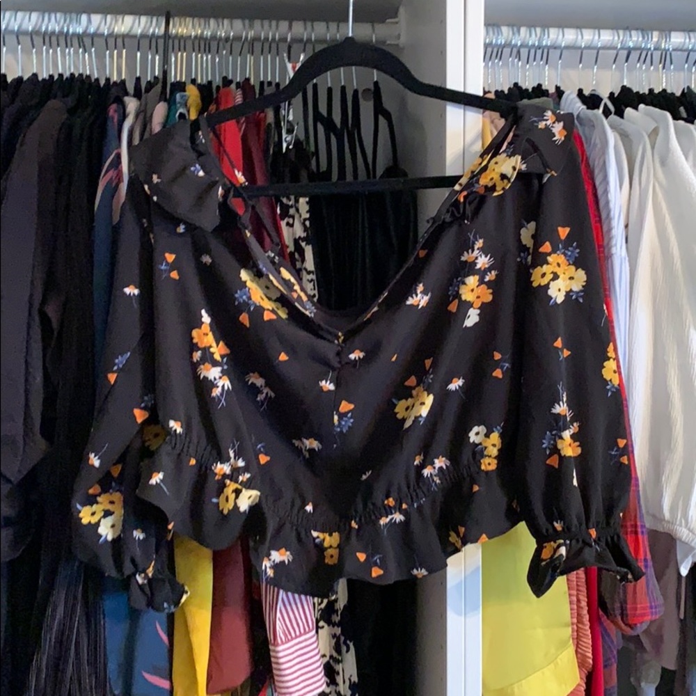 Floral off the shoulder blouse